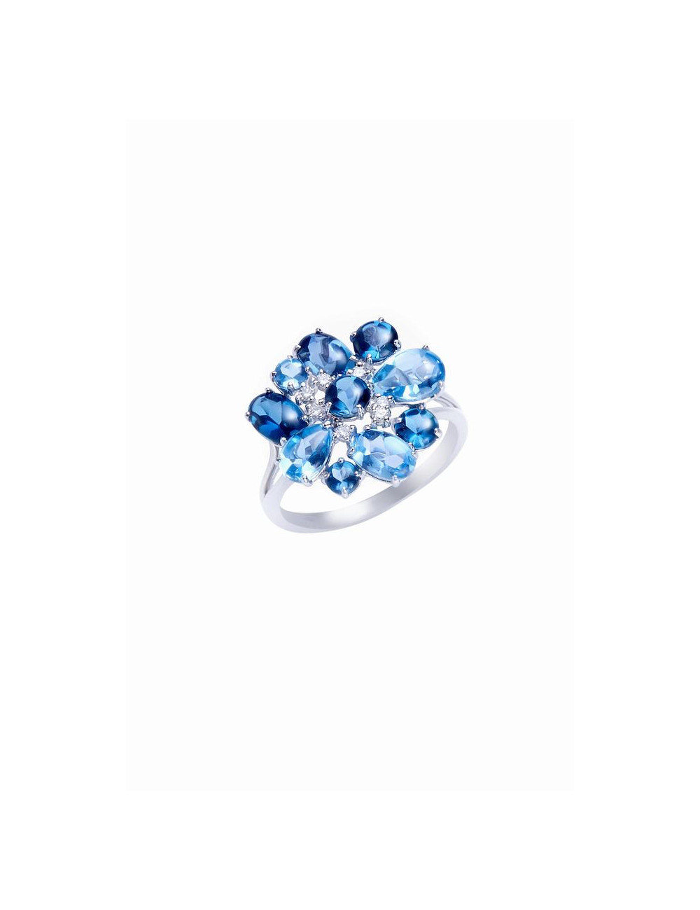 Sortija de oro blanco con diamantes Sortija de oro blanco con diamantes