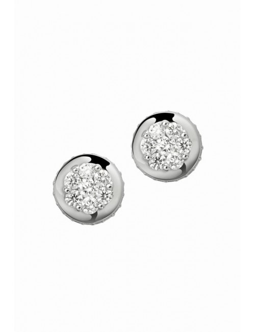 Pendientes de oro blanco con diamantes