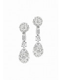 Pendientes de oro blanco con diamantes engaste invisible