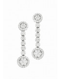 Pendientes de oro blanco con diamantes talla brillante