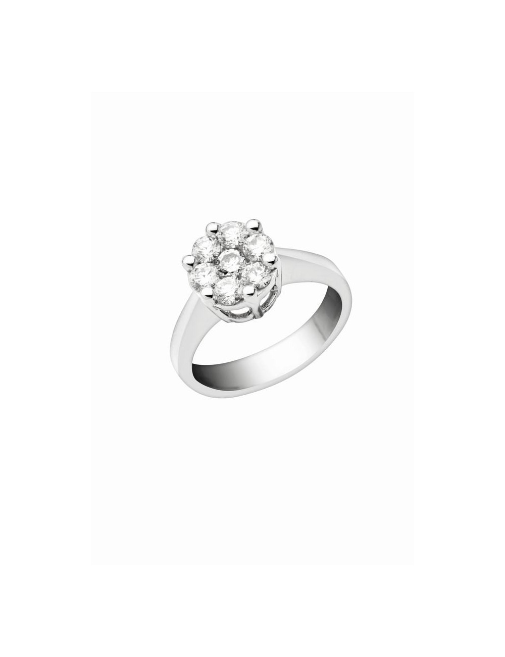 Sortija de oro blanco con diamantes Sortija de oro blanco con diamantes