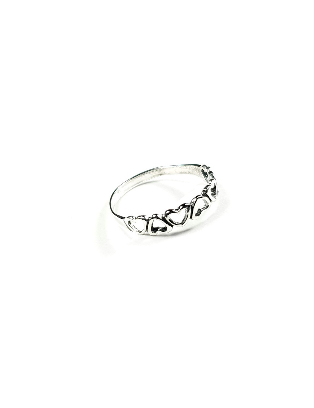 Anillo Plata Corazones 234