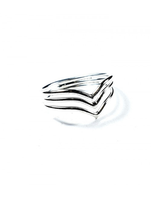 Anillo Plata Tres V 201