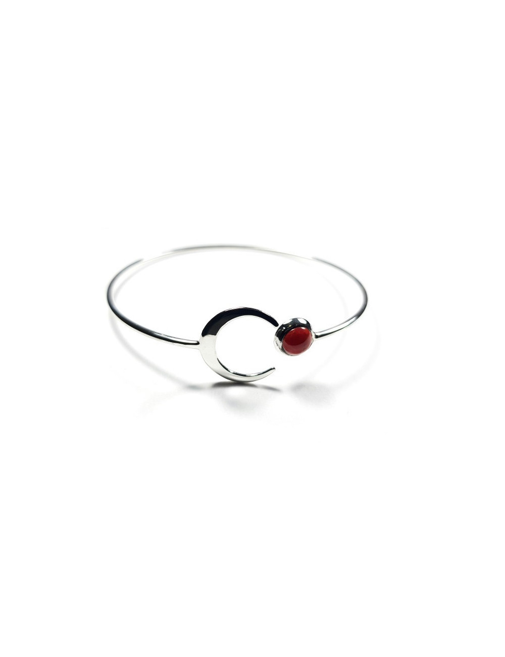 Pulsera Rigida Luna Coral