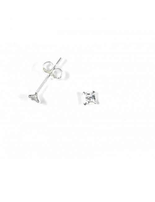 Pendientes Brillante 3mm Cuadrado