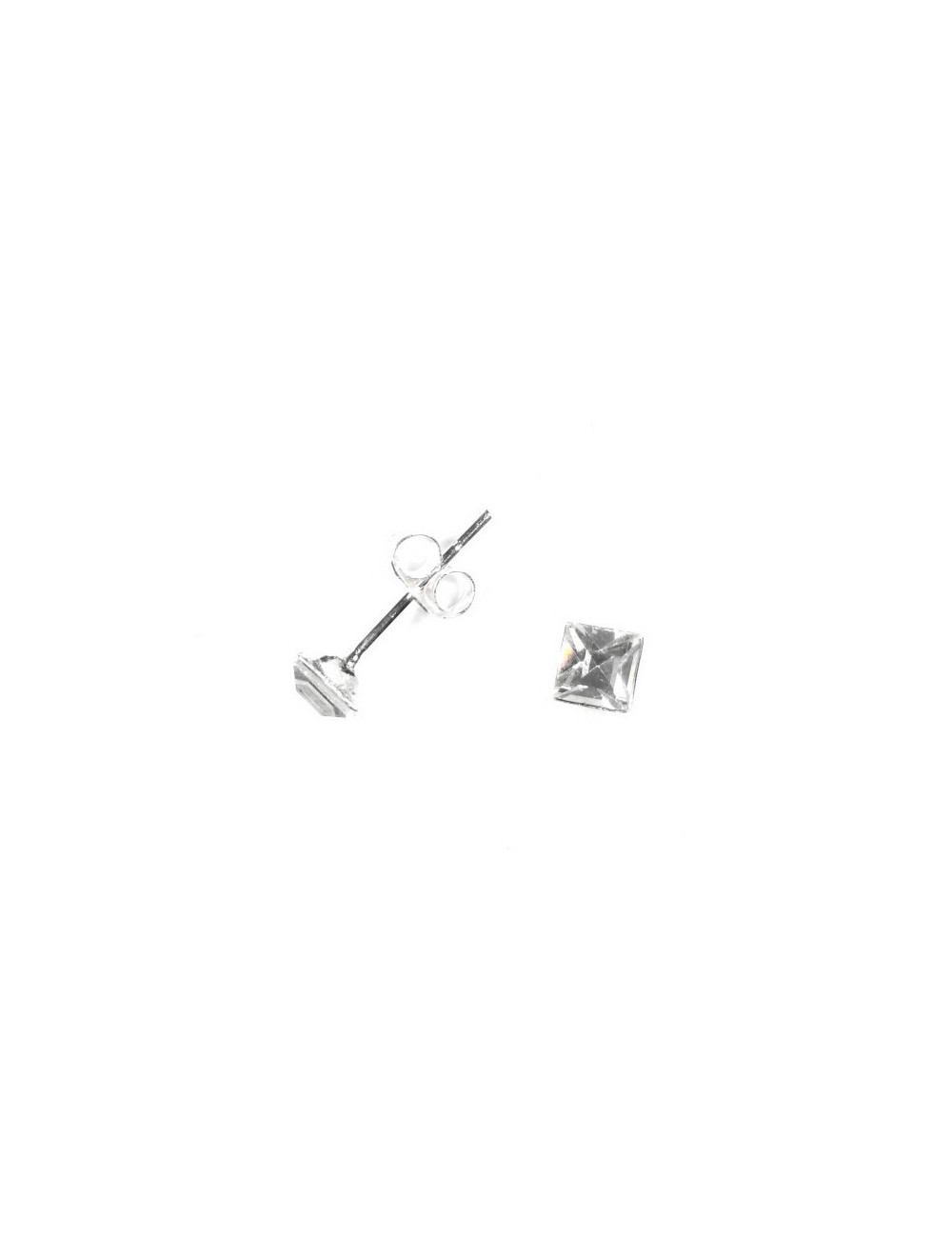 Pendientes Brillante 4mm Cuadrado