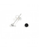 Pendientes Brillante 3mm Negro