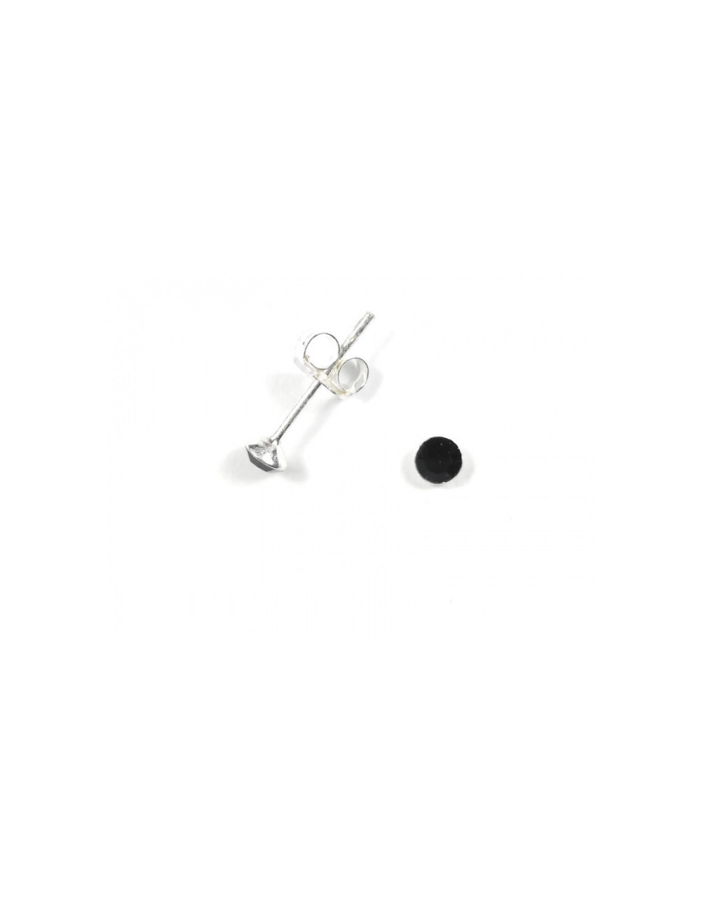 Pendientes Brillante 3mm Negro