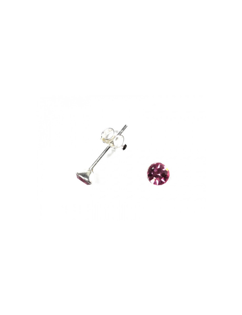 Pendientes Brillante 4mm Rosa