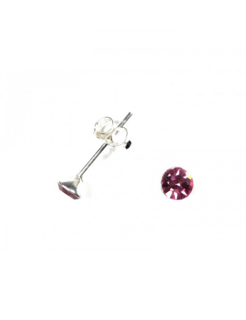 Pendientes Brillante 4mm Rosa