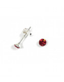 Pendientes Brillante 4mm Rojo