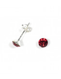 Pendientes Brillante 5mm Rojo