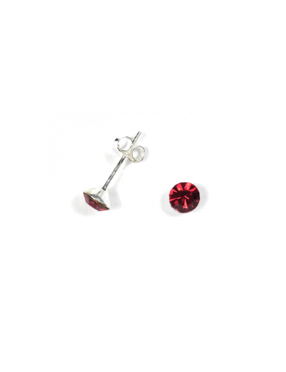 Pendientes Brillante 5mm Rojo