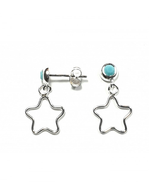 Pendientes Estrella Turquesa